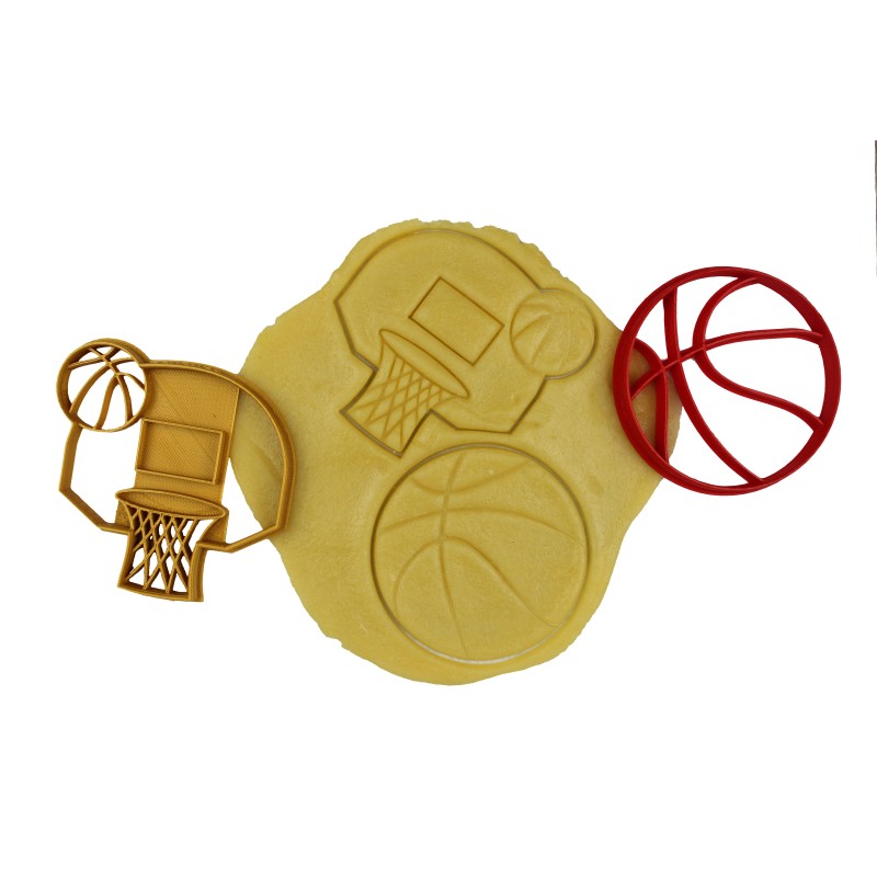 Thème Basketball - Panier, Ballon de basket - Lot d'emporte-pièces
