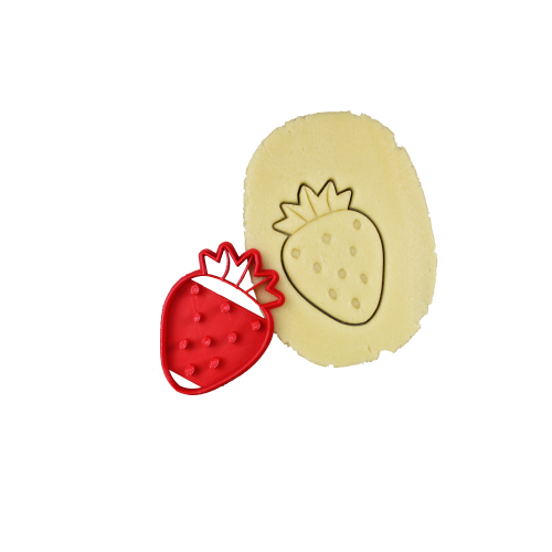 Thème Fruits 2 - Framboise, Pomme, Poire, Fraise - Lot d'emporte-pièces