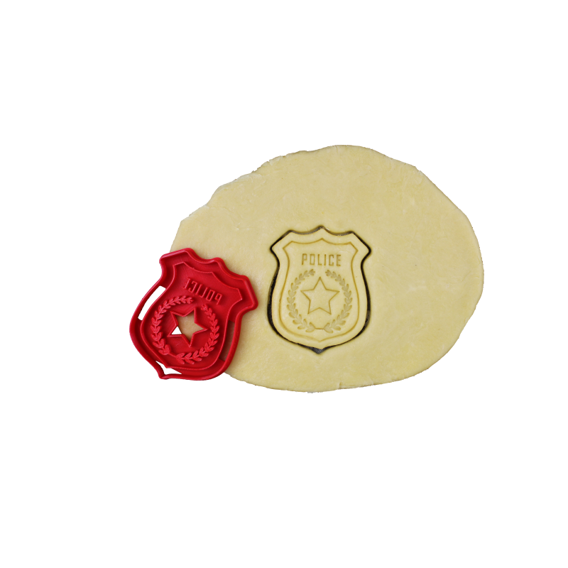 Thème Police - Pistolet, Menottes, Écusson, Balle de pistolet - Lot d'emporte-pièces