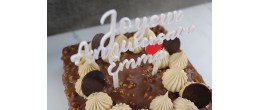 Caketopper Anniversaire Personnalisable - Texte 'Joyeux Anniversaire' - Police 2