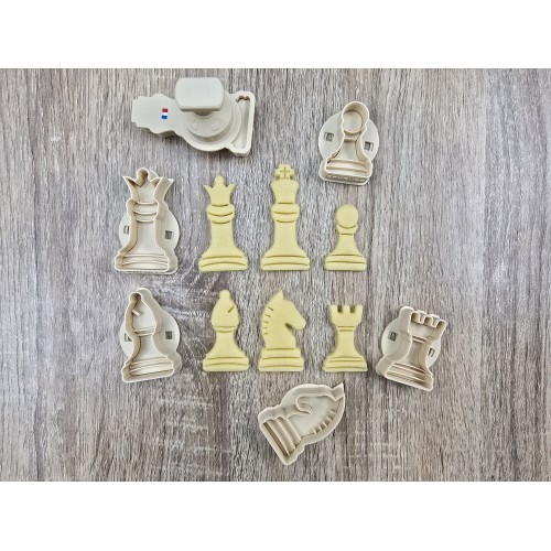 Emporte-pièces à poussoir - Échecs (roi, reine, fou, cavalier, tour, pion)
