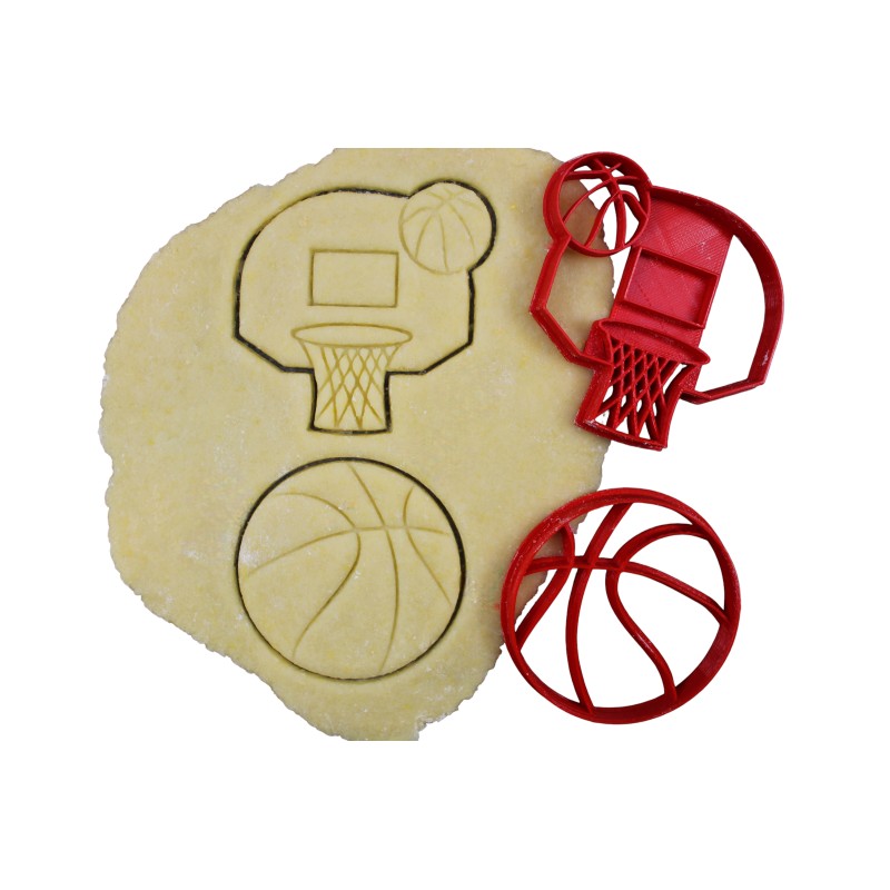 Thème Basketball - Panier, Ballon de basket - Lot d'emporte-pièces