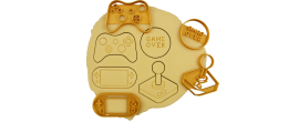 Thème Jeu vidéo - Joystick, PSP, Game Over, Manette - Lot d'emporte-pièces